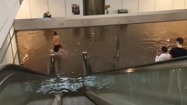 Watch: Swedes Splash Around in Flooded Subway Station - Newsweek Watch: Swedes Splash Around in Flooded Subway Station
