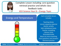 KS3 Year 8 Energy L4 Energy and Temperature | Teaching Resources
