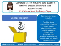 KS3 Year 8 Energy Topic L2 Energy Transfer | Teaching Resources