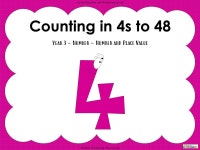 Counting in 4s to 48 - Year 3 | Teaching Resources