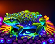 frog over a beautiful green lily pad , hyperdetailed hyperrealistic, amazing details, vibrant colo... | Deep Dream Generator