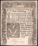FR. CT-194 1 Shilling June 7, 1776 Connecticut Colonial FR. CT-194 1 Shilling June 7, 1776 Connecticut Colonial Currency PCGS 67 PPQ