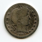 1905 Barber Quarter G-4