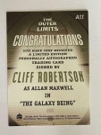 Outer Limits Premiere Cliff Robertson as Allan Maxwell Outer Limits Premiere Cliff Robertson as Allan Maxwell A11 Auto Card Autograph