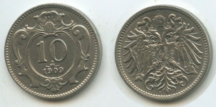 G4079 - Austria 10 Heller 1909 KM#2802 Franz Joseph I.1 G4079 - Austria 10 Heller 1909 KM#2802 Franz Joseph I.1848-1916 Österreich