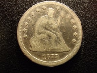 1877 s liberty seated quarter