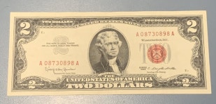 One 1963 $2 Crisp Uncirculated United States Note A0873 One 1963 $2 Crisp Uncirculated United States Note A08730898A Nice