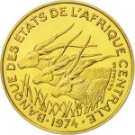Central African States, 10 Francs, 1974, Paris, MS(65-7 Central African States, 10 Francs, 1974, Paris, MS(65-70), Aluminum... 