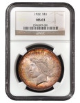1922-P PEACE DOLLAR NGC MS 63
