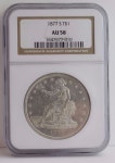 1877-S Trade Silver Dollar NGC AU-50