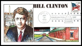 KAPPYSSTAMPS A0155 BILL CLINTON INAUGURATION COVER 1-20 KAPPYSSTAMPS A0155 BILL CLINTON INAUGURATION COVER 1-20-93 COLLINS HAND... 