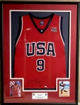 LEBRON JAMES AUTO JERSEY LE #/123 USA OLYMPICS FRAMED U LEBRON JAMES AUTO JERSEY LE #/123 USA OLYMPICS FRAMED UPPER DECK... 