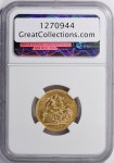 South Africa 1929-SA Gold Sovereign KM-21 NGC AU-58 (AG South Africa 1929-SA Gold Sovereign KM-21 NGC AU-58 (AGW = 0.2355 oz.)... 