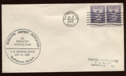 1958 McPherson KS Airport Dedication Cover AAMC #AE48 O 1958 McPherson KS Airport Dedication Cover AAMC #AE48 Only 100 Pieces G3068