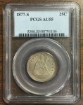 1877-S 25C PCGS AU55