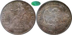 1877 Trade Dollars MS63+