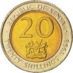 [#88167] Kenya, République, 20 Shillings 1998, KM 32, K [#88167] Kenya, République, 20 Shillings 1998, KM 32, KM 32