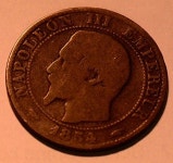 1854 FR F0044 France 5 Centimes A DE PO-01