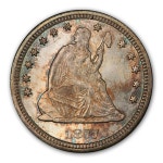1877-CC 25C MS67 PCGS