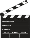 Front view of film clap board in ... | Stock vector | Colourbox