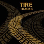 Tire tracks. Vector illustration on ... | Stock vector | Colourbox