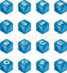 \A internet browser and email cube ... | Stock vector | Colourbox