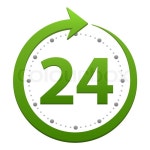 Open around the clock, 24 hours a day ... | Stock image | Colourbox