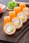 Sushi rolls philadelphia with salmon ... | Stock image | Colourbox