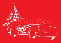 Old Car Race | Stock vector | Colourbox