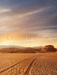 Panoramic view death valley with some ... | Stock image | Colourbox