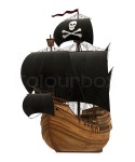 Pirate Ship On White Background. 3D ... | Stock image | Colourbox