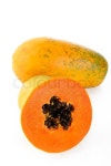 Papaya on white background | Stock image | Colourbox