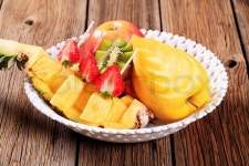 Variety of fresh fruit in a bowl | Stock image | Colourbox