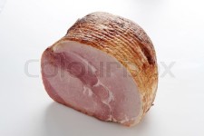 Cooked ham isolated on white background | Stock image | Colourbox