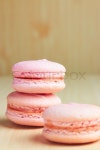 Sweet french macaroons on wooden ... | Stock image | Colourbox