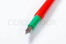 Colourful fountain pen without cap | Stock image | Colourbox