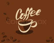 Coffee cup and bean, vector ... | Stock vector | Colourbox