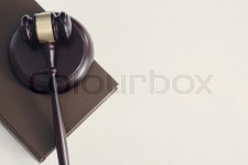 Justice. Judge hammer on the table | Stock image | Colourbox