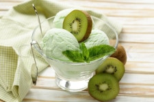 Fruit creamy ice cream with green kiwi ... | Stock image | Colourbox