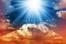 A bright flash of blue star in the sky, ... | Stock image | Colourbox