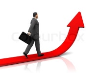 3d illustrationof businessman step ... | Stock image | Colourbox