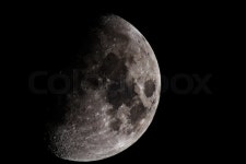 Moon closeup showing the details of the ... | Stock image | Colourbox