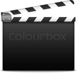 Blank clapper board on white ... | Stock vector | Colourbox