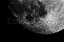 Moon closeup showing the details of the ... | Stock image | Colourbox