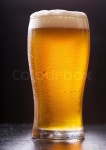 Glass of beer on dark background | Stock image | Colourbox
