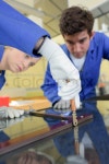Manufacturing glass frames | Stock image | Colourbox