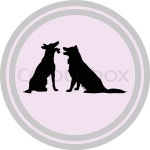 Dog silhouette | Stock vector | Colourbox