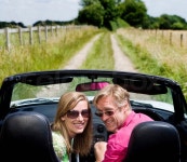 Couple in convertible car | Stock image | Colourbox