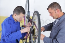 Assembling the bike | Stock image | Colourbox