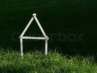 Traum vom Eigenheim, Symbol Haus aus ... | Stock image | Colourbox